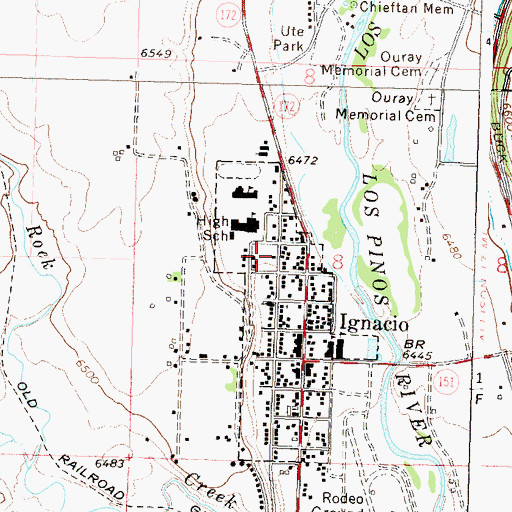 Topographic Map of Los Pinos Fire Protection District, CO