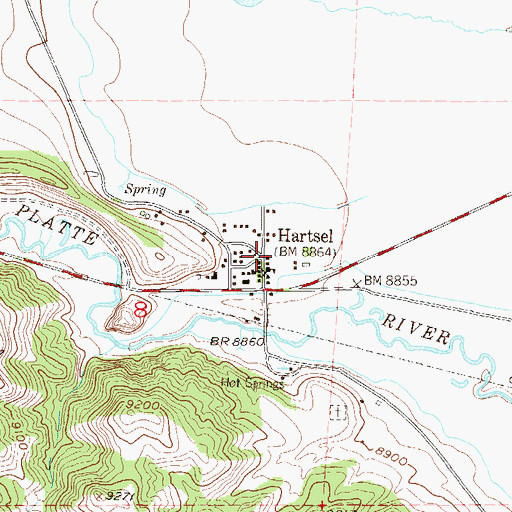 Topographic Map of Hartsel Fire Protection District Station 1, CO