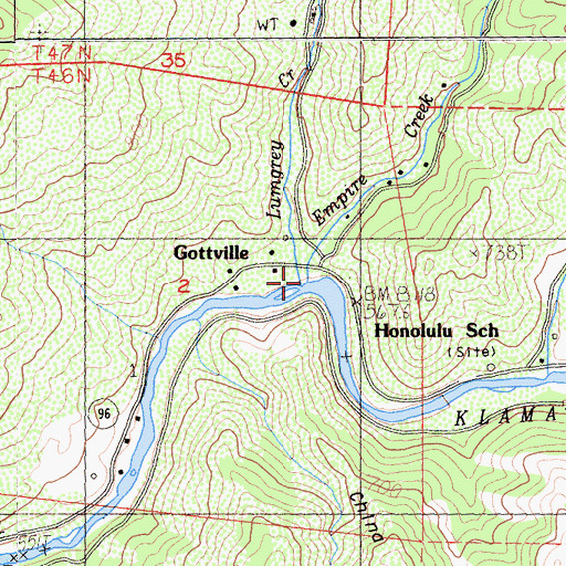 Topographic Map of Empire Creek, CA