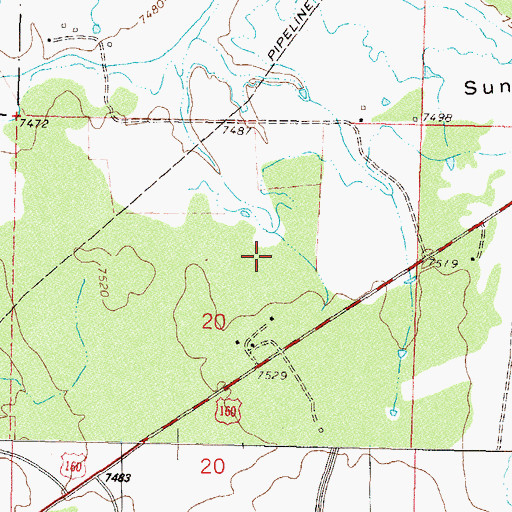Topographic Map of Pagosa Fire Protection District Station 1 Headquarters, CO