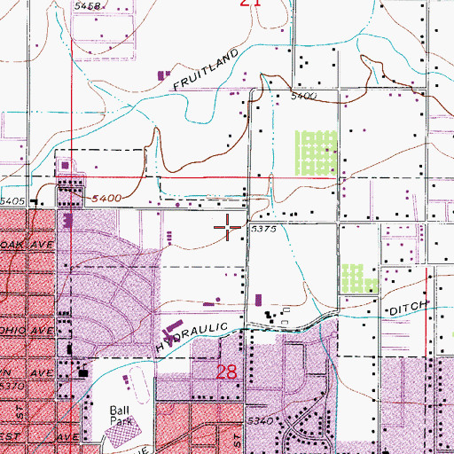 Topographic Map of Canon City Fire District Station 1, CO