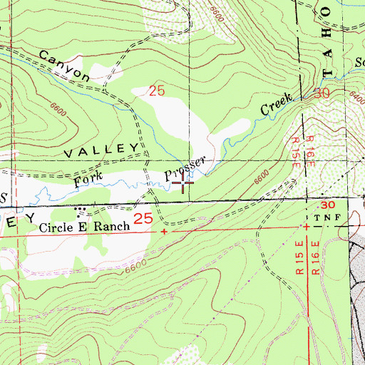 Topographic Map of Euer Valley, CA