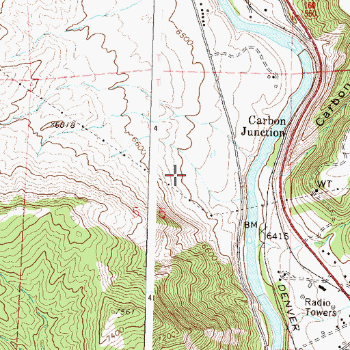 Topographic Map of Durango Fire and Rescue Authority Station 1 - Bodo Park Station, CO