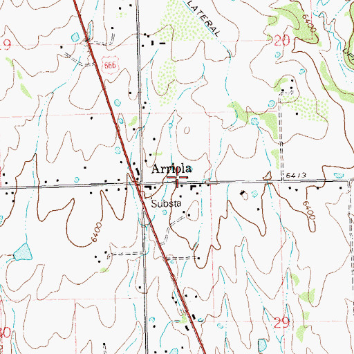 Topographic Map of Lewis - Arriola Fire Protection District Arriola, CO