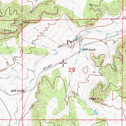 Topographic Map of Red Creek Volunteer Fire and Rescue, CO
