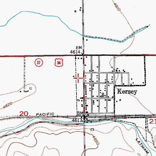 Topographic Map of Platte Valley Fire Protection District, CO