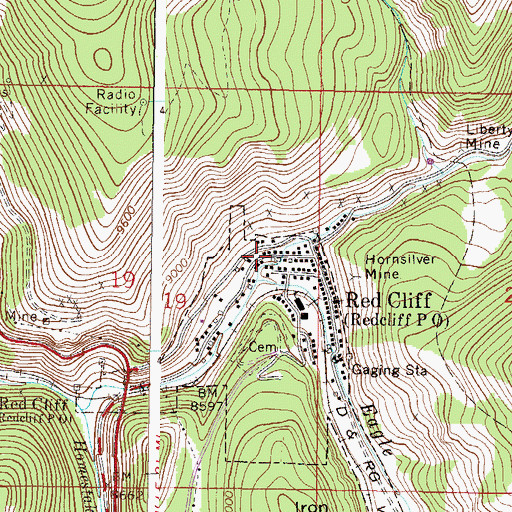 Topographic Map of Eagle River Fire Protection District, CO