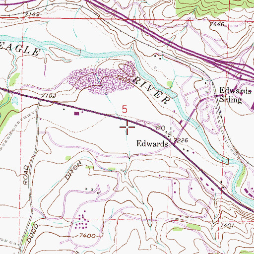 Topographic Map of Eagle River Fire Protection District Station 12 Edwards, CO