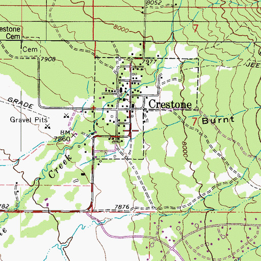 Topographic Map of Crestone Fire Department, CO