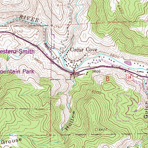 Topographic Map of Drake Fire Department Cedar Cove Station, CO