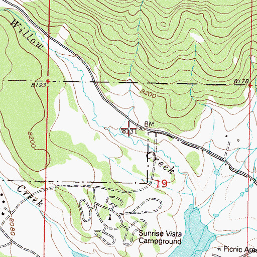 Topographic Map of North Routt Fire Protection District Station 2, CO
