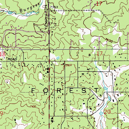 Topographic Map of Black Forest Fire / Rescue Station 1, CO