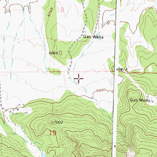 Topographic Map of Los Pinos Fire Protection District Station 3, CO