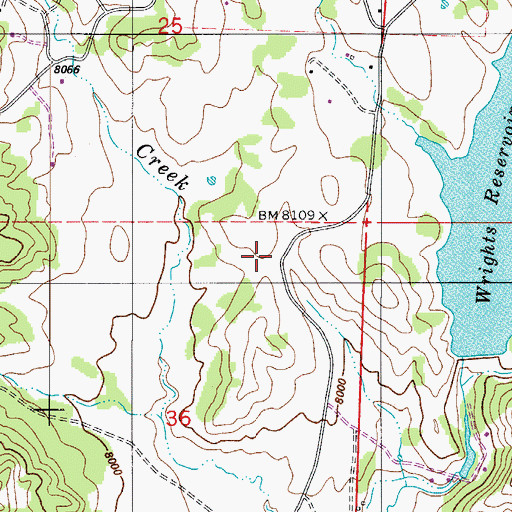 Topographic Map of Four Mile Fire Protection District Station 1, CO