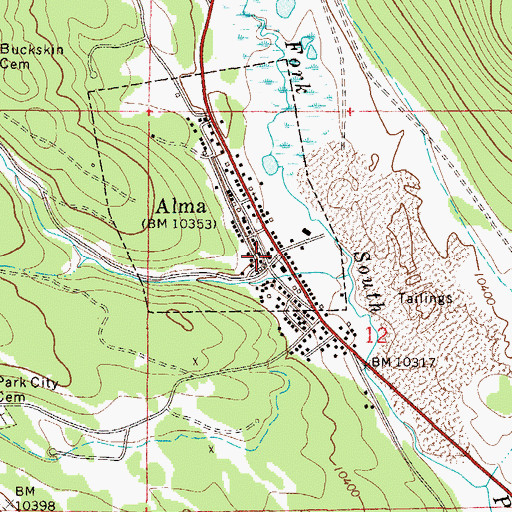 Topographic Map of North - West Fire Protection District Station 1, CO
