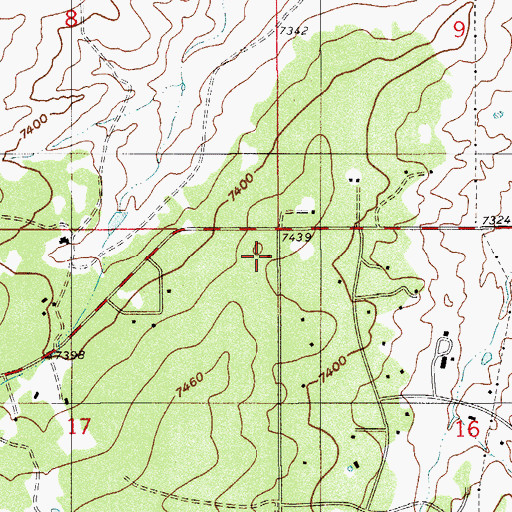 Topographic Map of Tri - Lakes / Monument Fire Rescue Authority Station 2, CO