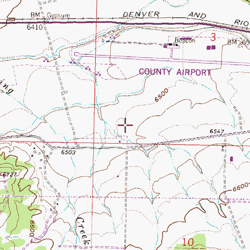 Topographic Map of Eagle County Airport Fire Department, CO