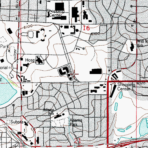 Topographic Map of Colorado Springs Fire Department Complex, CO