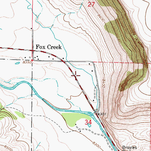 Topographic Map of South Conejos Fire Protection District and Emergency Medical Services 2 Fox Creek, CO