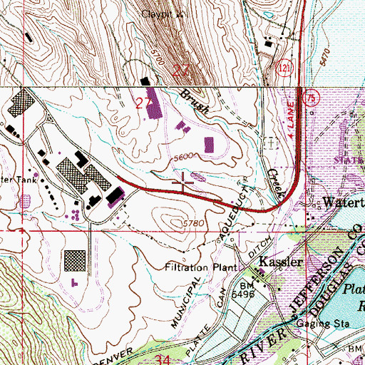 Topographic Map of Lockheed Martin Space Systems Company Plant Fire Department, CO