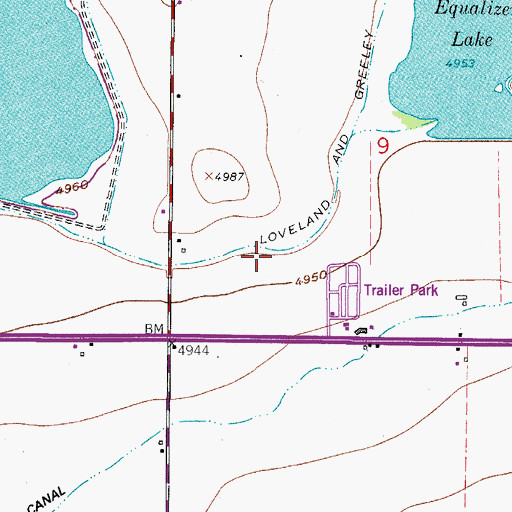 Topographic Map of Loveland Fire and Rescue Station 6, CO