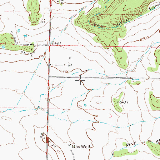 Topographic Map of Los Pinos Fire Protection District Station 4 Allison Area, CO