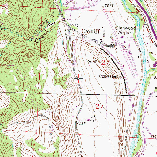 Topographic Map of Glenwood Springs Fire Department Station 3, CO