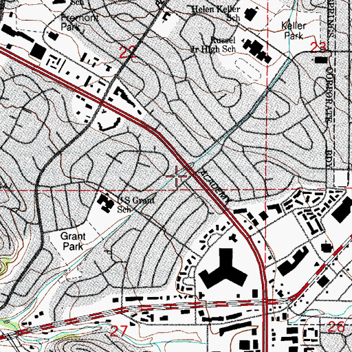 Topographic Map of Colorado Springs Fire Department Station 10, CO