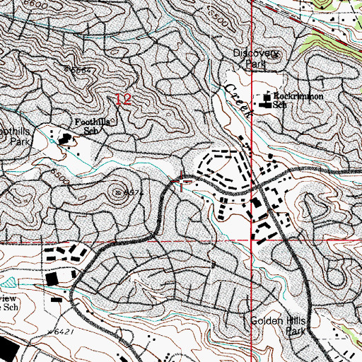 Topographic Map of Colorado Springs Fire Department Station 12, CO