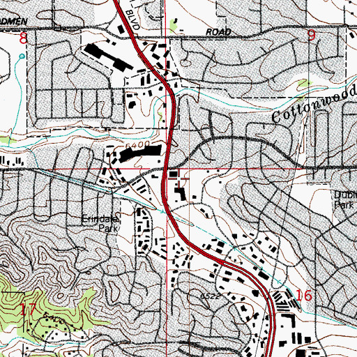Topographic Map of Colorado Springs Fire Department Station 14, CO