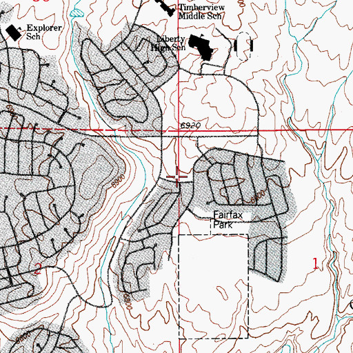 Topographic Map of Colorado Springs Fire Department Station 15, CO