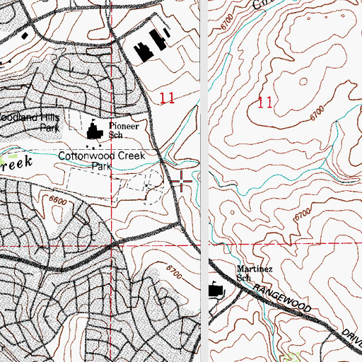 Topographic Map of Colorado Springs Fire Department Station 20, CO