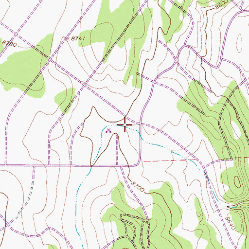 Topographic Map of Wild Horse Mesa Volunteer Fire Department, CO