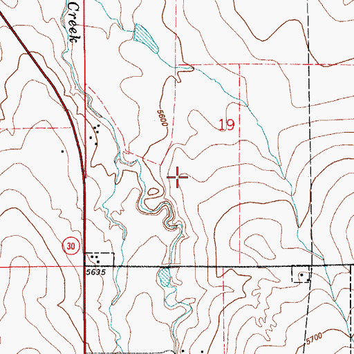 Topographic Map of Aurora Fire Department Station 15, CO