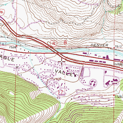 Topographic Map of Eagle River Fire Protection District Eagle - Vail Station 6, CO