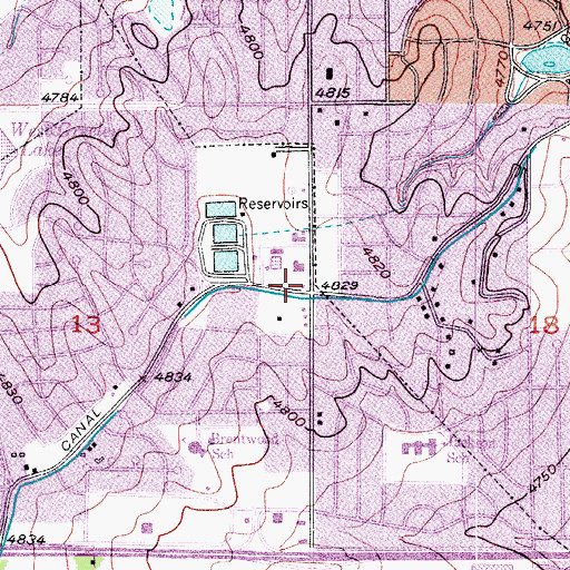 Topographic Map of Greeley Fire Department Station 2, CO