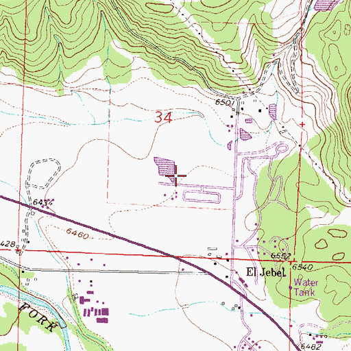 Topographic Map of Basalt and Rural Fire Protection District El Jebel Station 42, CO