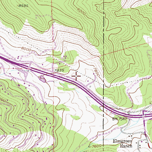 Topographic Map of Clear Creek Fire Authority Fire Station 6 Floyd Hill, CO
