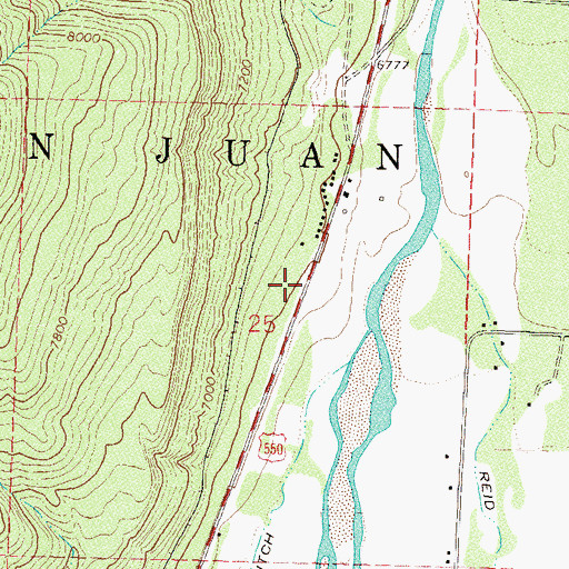 Topographic Map of Durango Fire and Rescue Authority Station 12 - Timberline Station, CO
