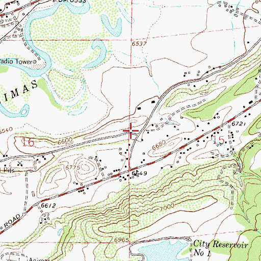 Topographic Map of Durango Fire and Rescue Authority Station 3, CO