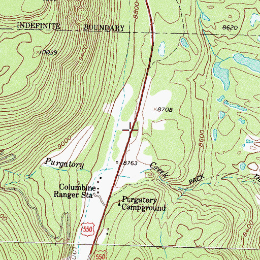 Topographic Map of Durango Fire and Rescue Authority - Station 16, CO