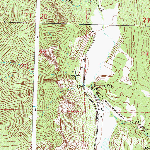 Topographic Map of Durango Fire and Rescue Authority Station 13 - Falls Creek Station, CO