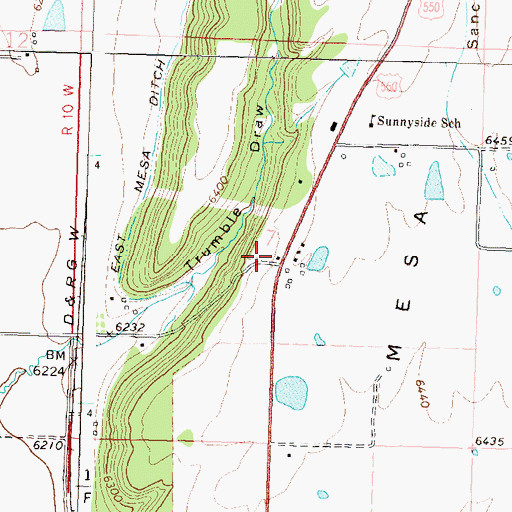 Topographic Map of Durango Fire and Rescue Authority Station 4, CO