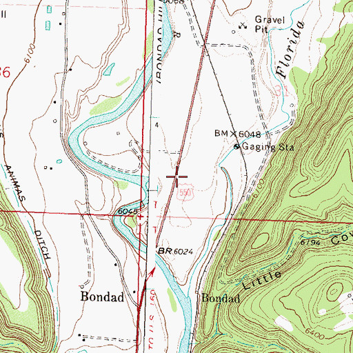 Topographic Map of Durango Fire and Rescue Authority Station 11 - Bondad Station, CO
