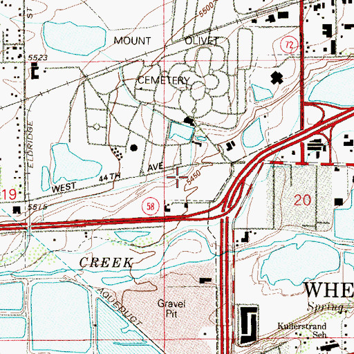Topographic Map of Fairmount Fire Rescue Station 33, CO