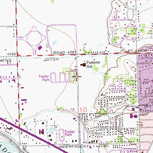 Topographic Map of Grand Junction Fire Department Station 3, CO