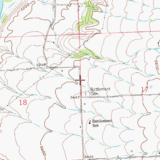 Topographic Map of Grand Valley Fire Protection District, CO