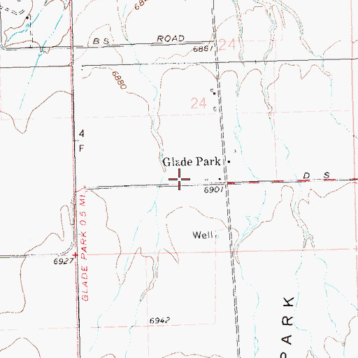 Topographic Map of Glade Park Volunteer Fire Department, CO