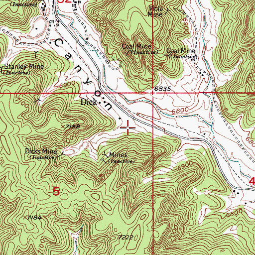 Topographic Map of Bon Carbo Volunteer Fire Department, CO