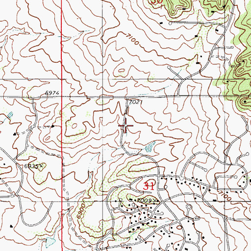 Topographic Map of Wescott Fire Protection District Station 1, CO